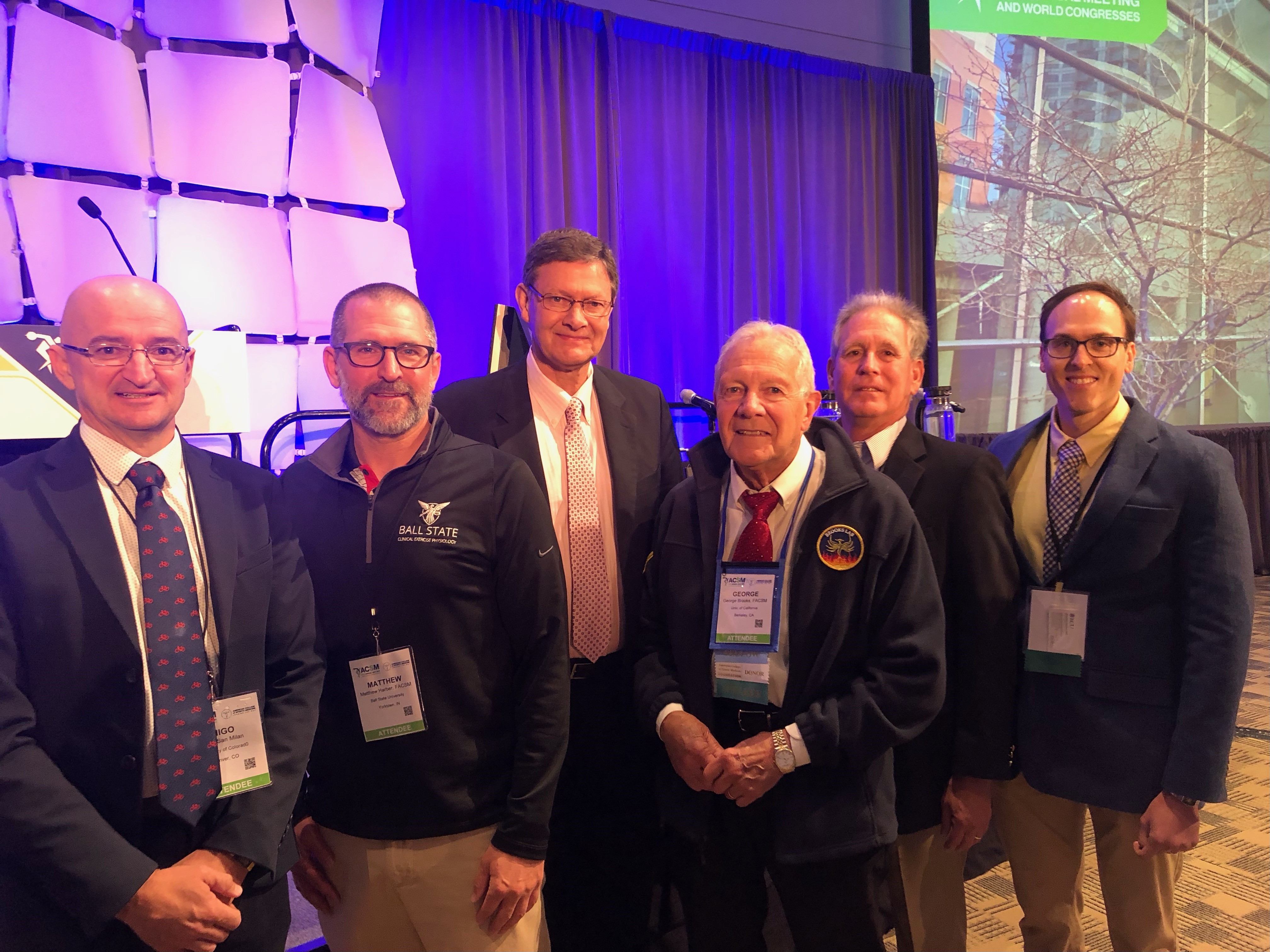 Bruce Gladden, center, at a Lactate Symposium.